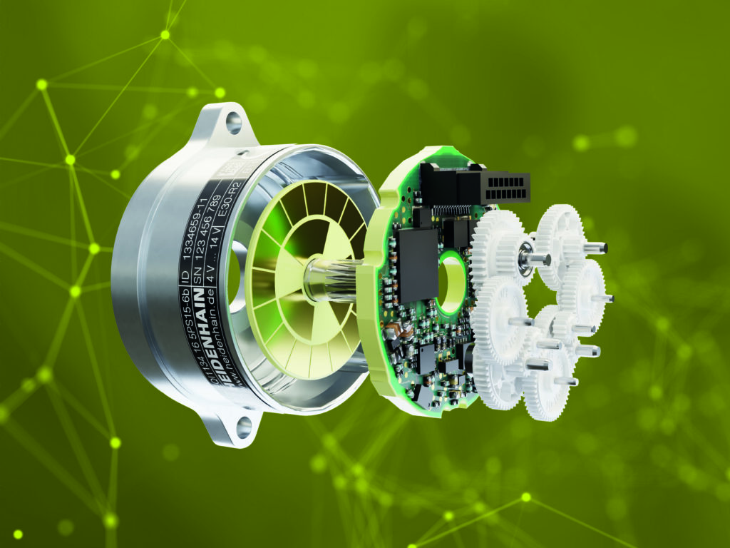 HEIDENHAIN's next generation of inductive scanning technology, embodied in the ECI 1122 and EQI 1134 rotary encoders. Designed for high-performance automation, these new encoders feature low noise, low speed ripple and extensive operating data. Thanks to their EnDat 3 interface, they can be connected using the HMC 2 single-cable solution. 
